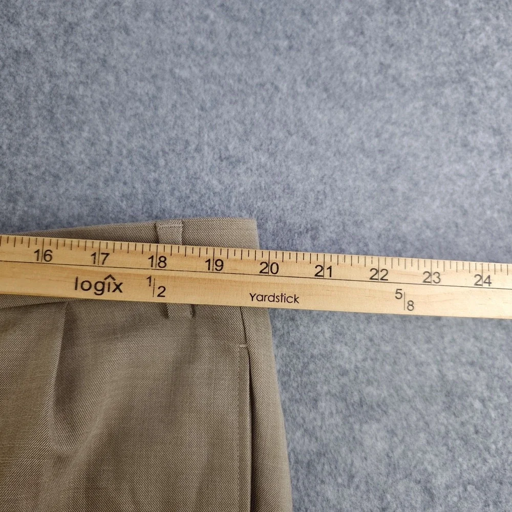 Lauren Ralph Lauren Dress Pants Mens 38x32 Brown Pleated Performance Stretch